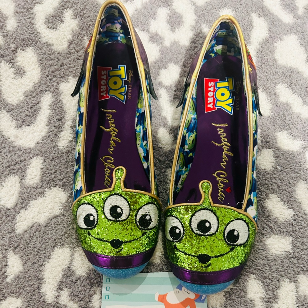 Irregular choice Toy Story alien flats
